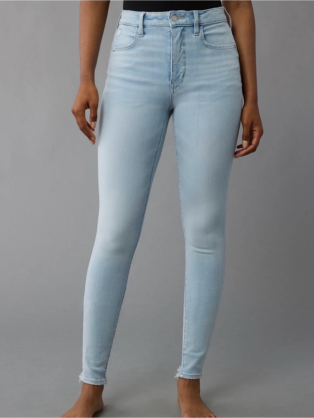 American Eagle Light Wash Super High Rise Jegging 8